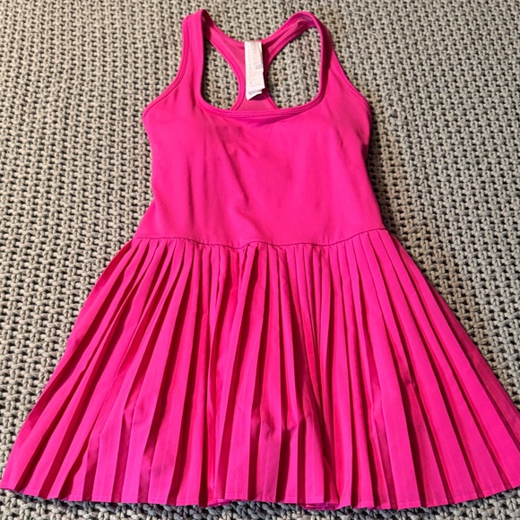 Fabletics Hot pink Hot Shot Pleated Dress size small - Picture 4 of 12